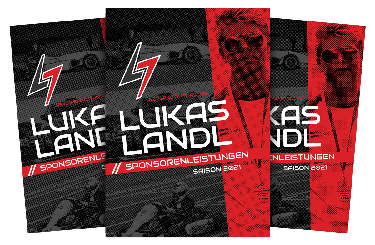 Lukas Landl Rennfahrer Sponsoren Broschüre